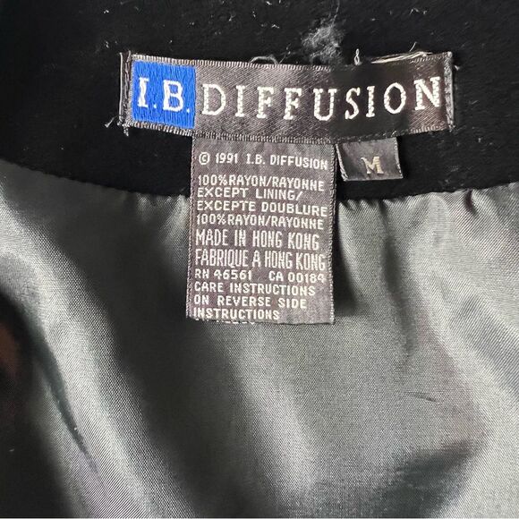 Vintage Black Velvet Gold Stud Lined Formal Bolero Jacket Medium 1991 Holiday - Picture 8 of 10